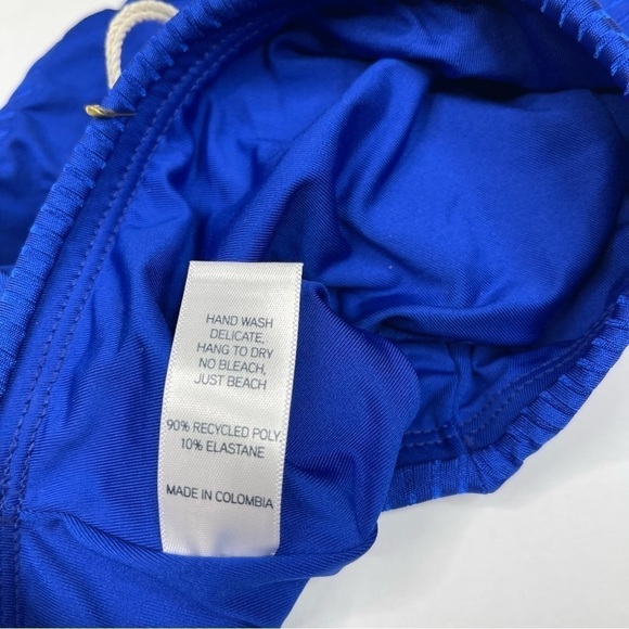 Kenny Flowers The Capri Soft Eco-Luxe Blue High Waist Bikini Bottom NWT - Picture 5 of 7